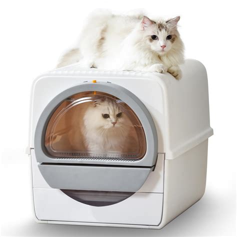 non electric self cleaning litter box|litter box with out scooping.